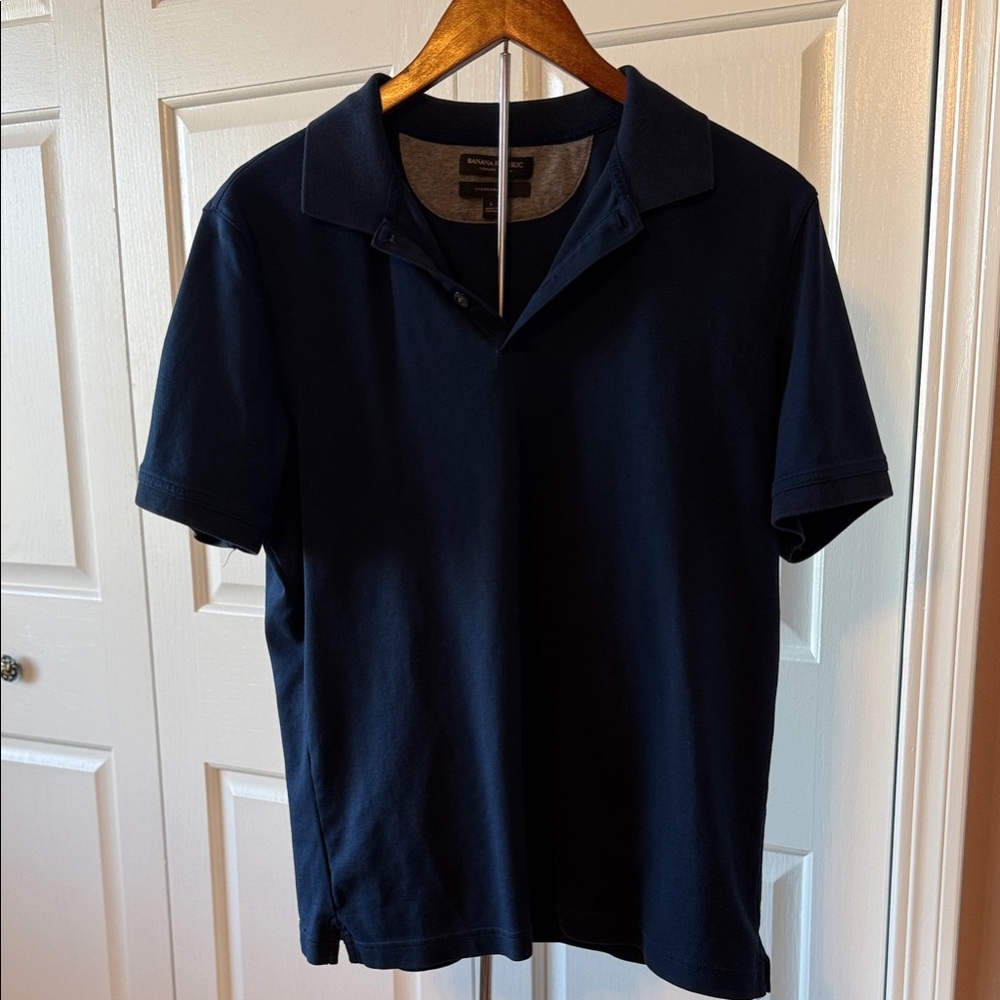Banana Republic Navy Blue Polo Shirt